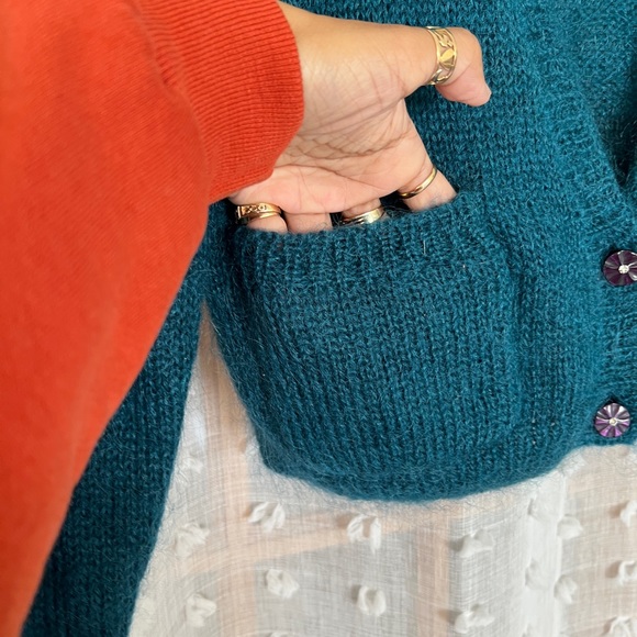 Vintage mohair mix cardigan - Picture 4 of 7